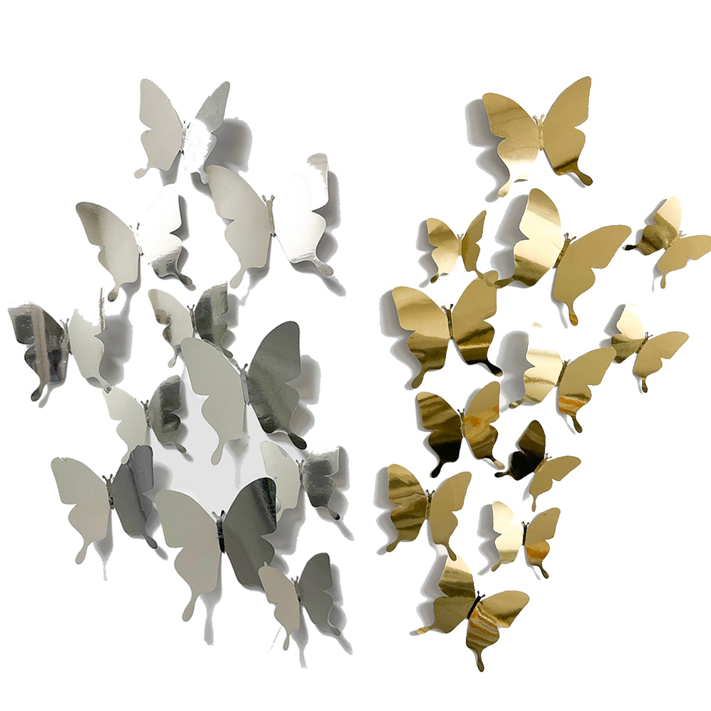 Wedding Package Gold - 12 Adesivos de Parede de Borboletas