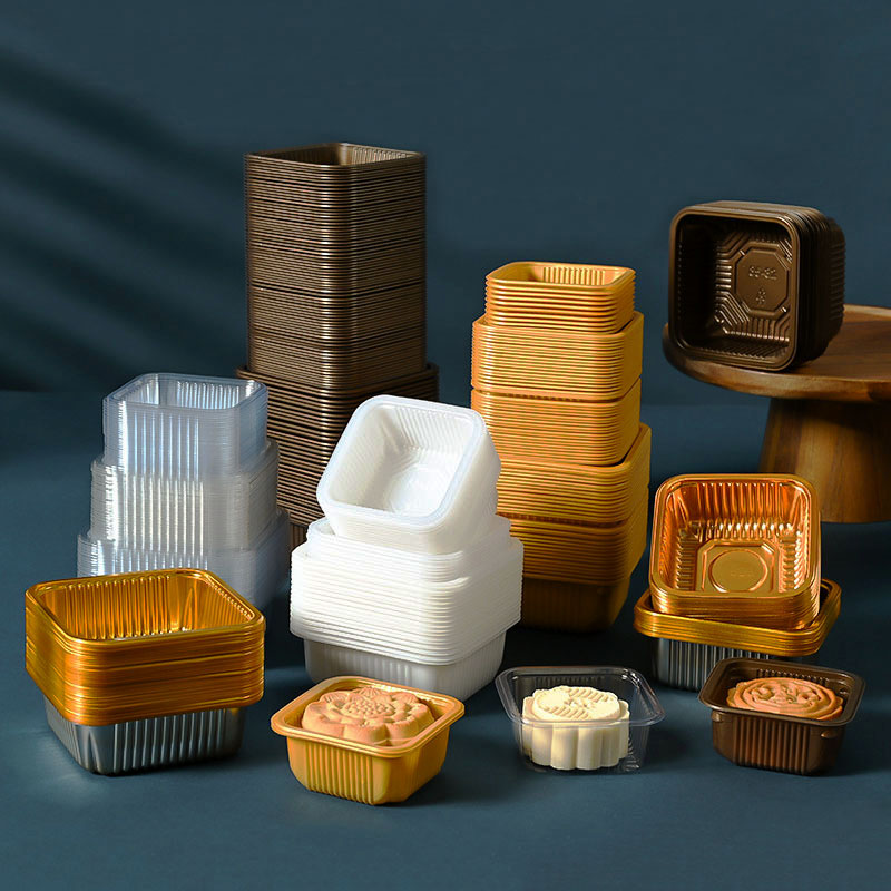 Wedding Cake Supply - Engrossar bandeja plástica PP Mooncake, bolo