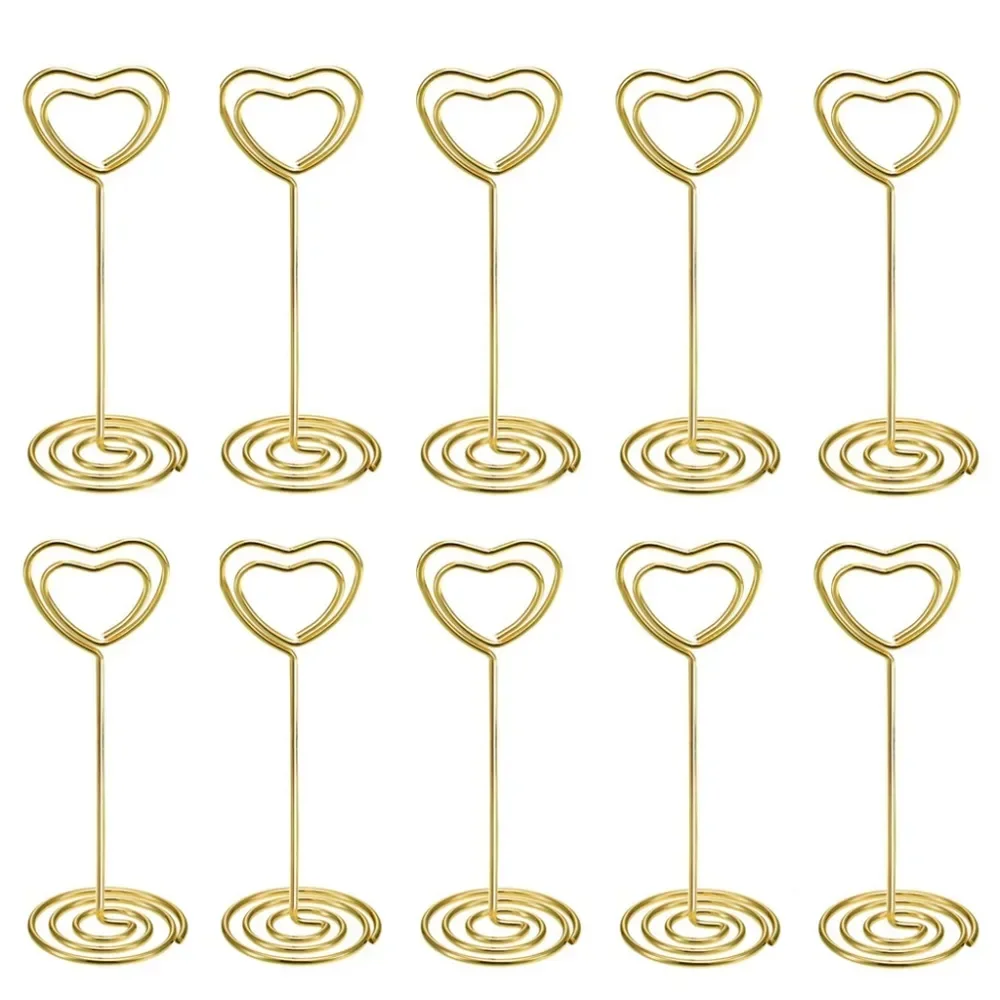 Table Number Gold - 10 pçs forma de coração número