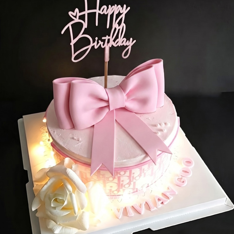 Decoração de Bolo com Laço Ros - Wedding Cake Supply avaliação e preço
