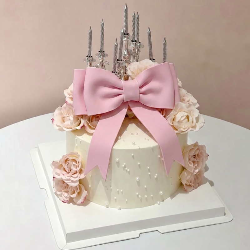 Decoração de Bolo com Laço Ros - Wedding Cake Supply avaliação e preço