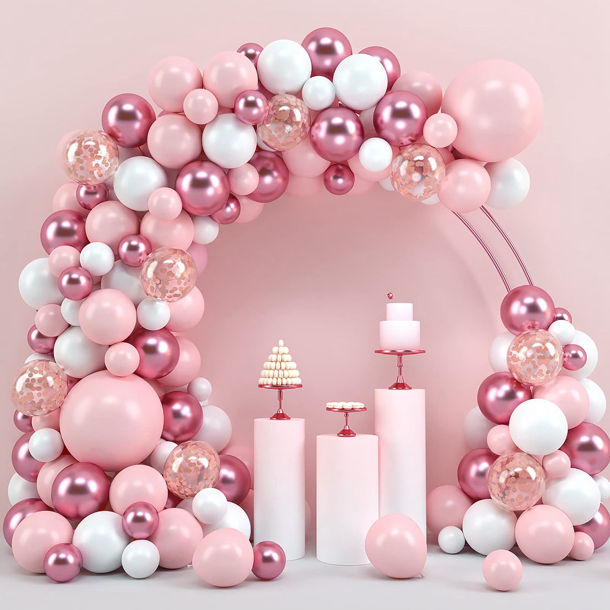 Rosa macaron balões guirlanda  - Wedding Day Supply Kit avaliação e preço